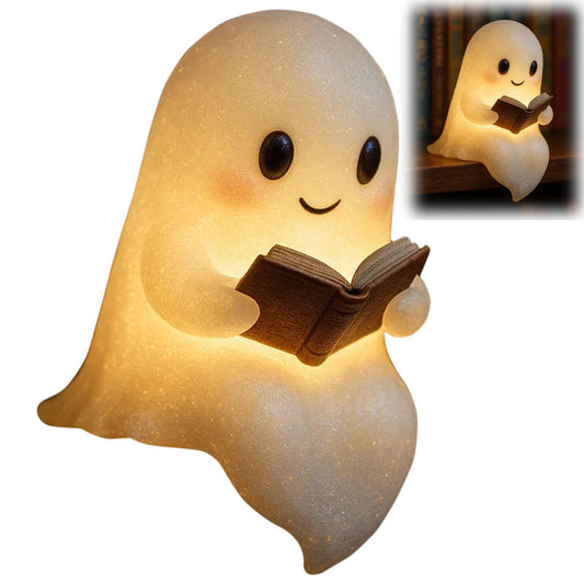 Cute LED Ghost Night Light – Children’s Bedside Sleep Lamp & Halloween Decoration | Warm Candlelight Glow