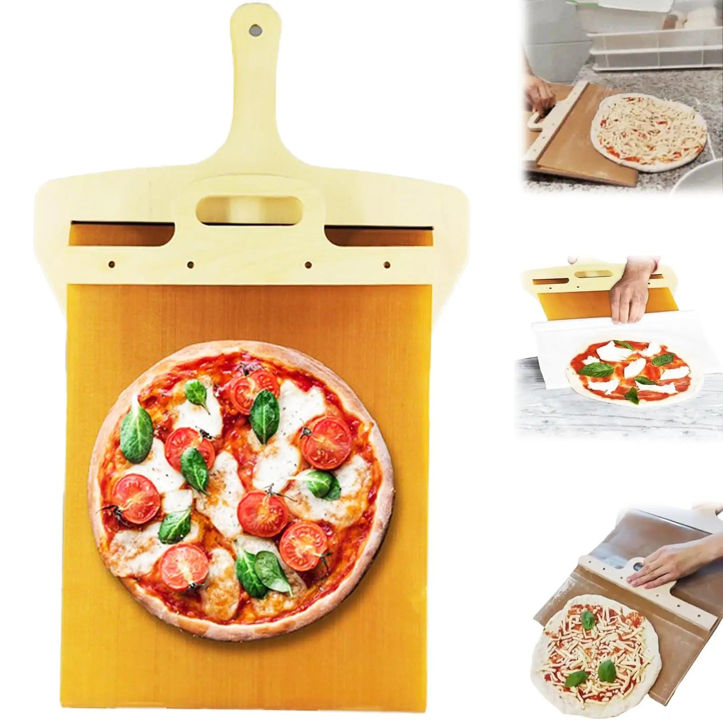 Sliding Pizza Shovel – Non-Stick Pizza Transfer Board & Baking Tool